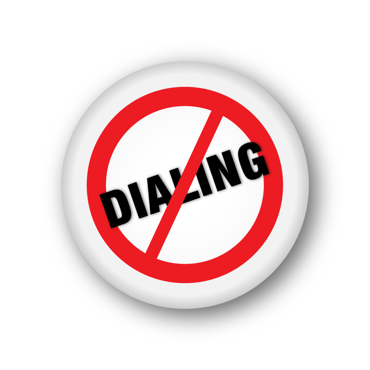 a symbol image depicting "no dialing" or the end of dialing